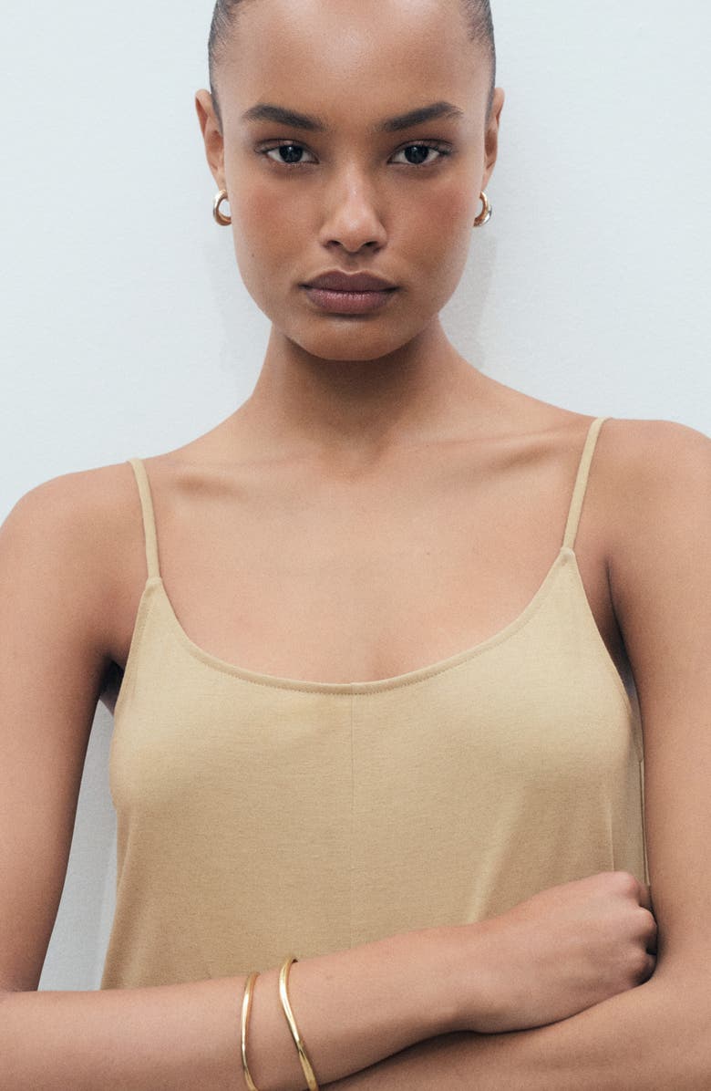 MANGO Sleeveless Wide Leg Jumpsuit, Alternate, color, Medium Brown