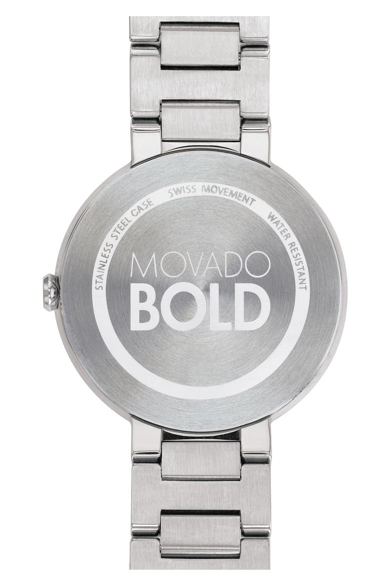 Bold Refined Bracelet Watch, 34mm, Alternate, color, CARNATION/ SILVER/ CARNATION