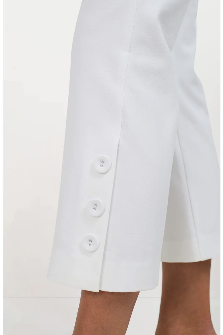 Ore Button-Hem Cropped Pant, Alternate, color, White