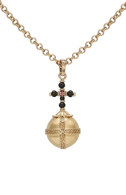 Rc Retro Chic Globus Cruciger Necklace In Gold