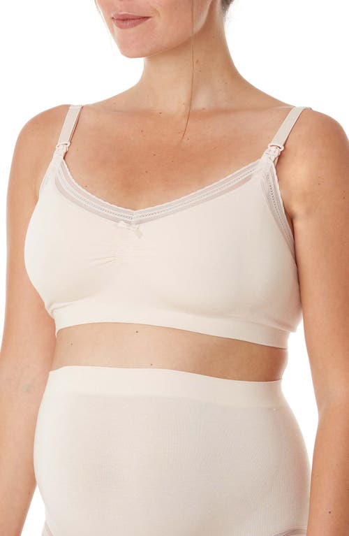 Cache Coeur Milk Seamless Wireless Maternity/Nursing Bra in Blush at Nordstrom, Size Medium