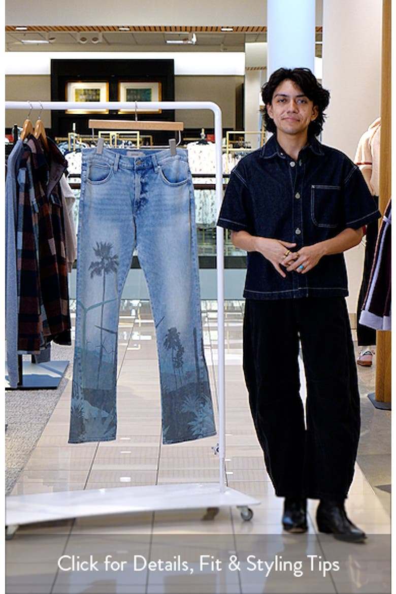 Walker Laser Print Kick Flare Jeans video