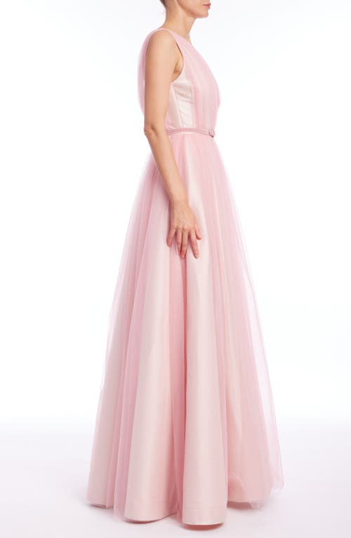 Badgley Mischka Collection One-shoulder A-line Tulle Gown