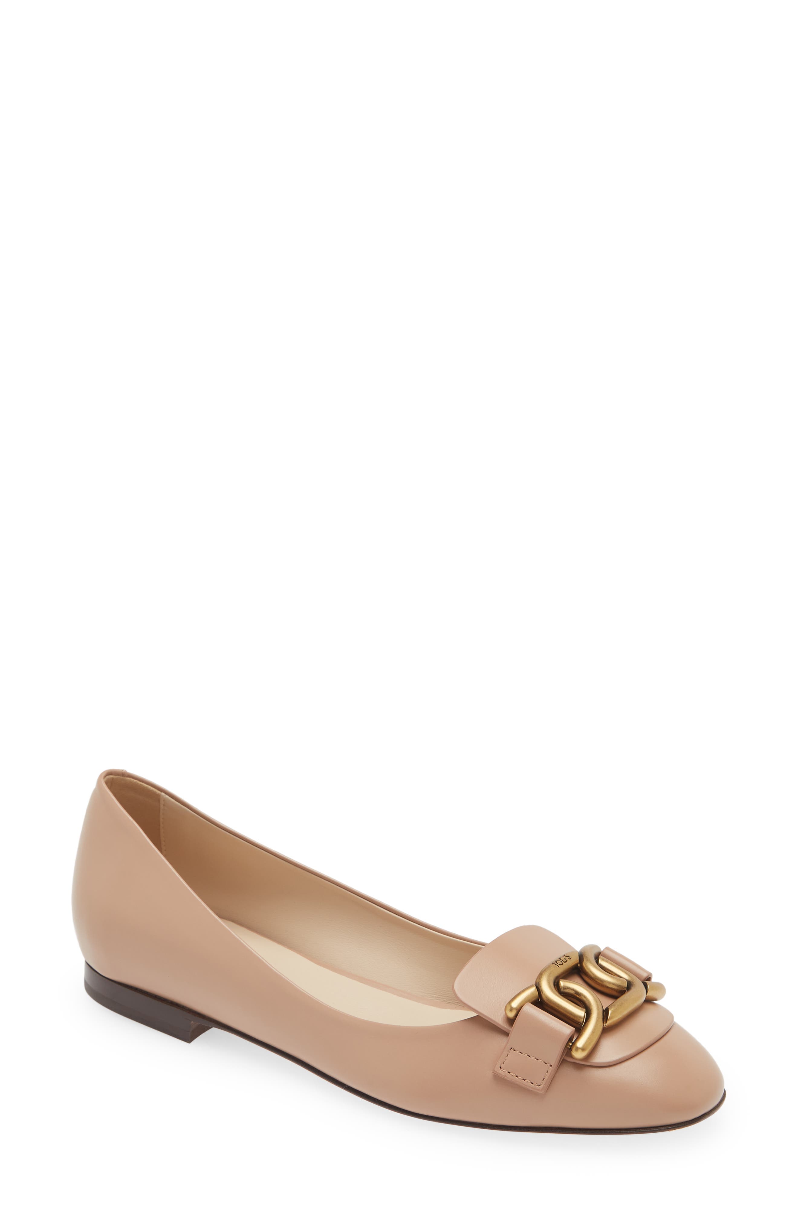 Tod's Kate Chain Ballet Flat, Main, color, 
