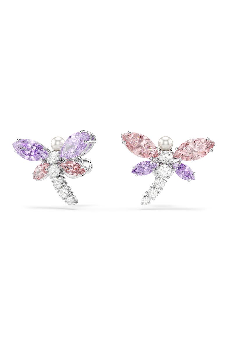 x Ariana Grande Multicolor Crystal Stud Earrings, Alternate, color, SILVER/ MULTI