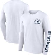 FANATICS Men's Fanatics Branded White New York Yankees Pressbox Long Sleeve T-Shirt