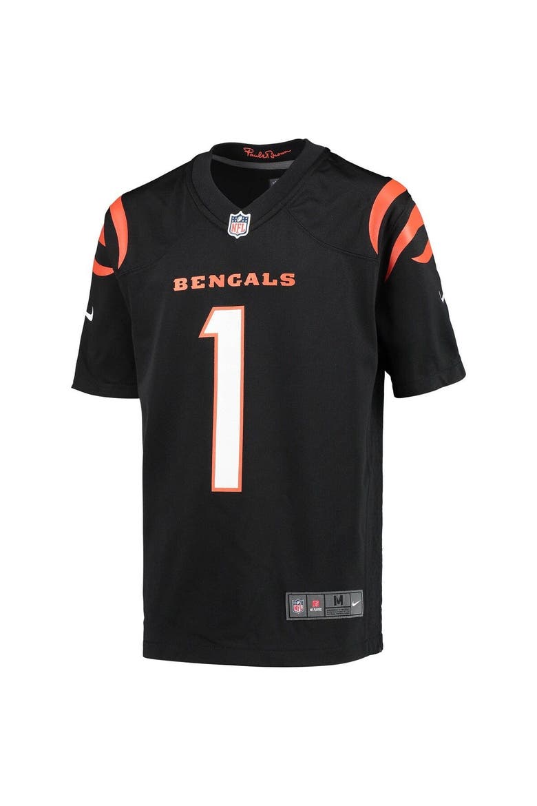 Youth Nike Ja'Marr Chase Black Cincinnati Bengals Game Jersey, Alternate, color, BLACK