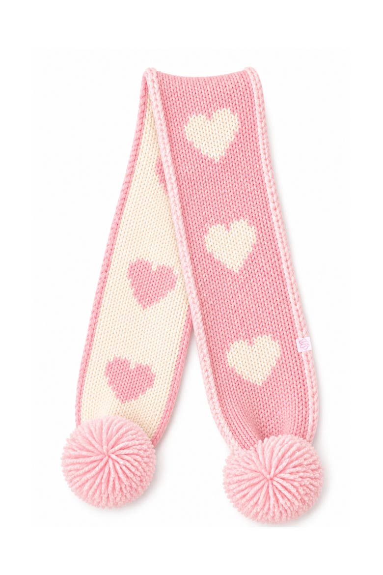 Hearts Scarf, Main, color, Cream/Pink
