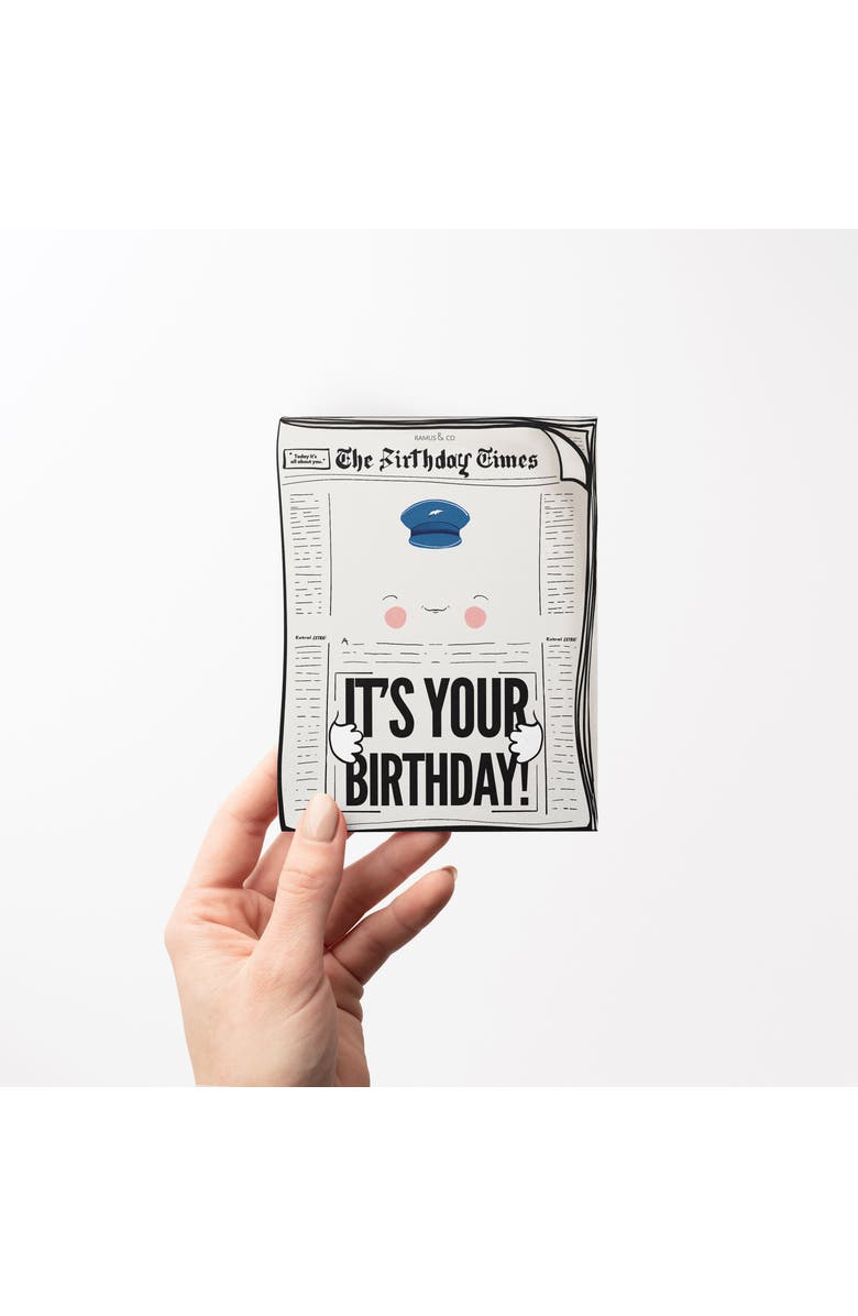 Ramus & Co Happy Birthday Greeting Card Pack (3ct) "It's Your Birthday Newspaper", Alternate, color, Multi-Pack