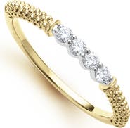 LAGOS Superfine Signature Caviar Diamond Stacking Ring