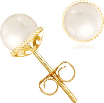 Sterling Silver Shell Pearl Earrings