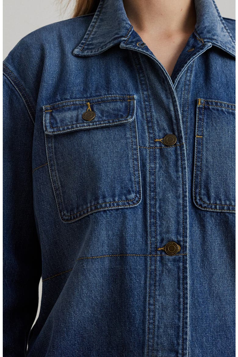 Denim Shirt Jacket, Alternate, color, HARVEST WASH