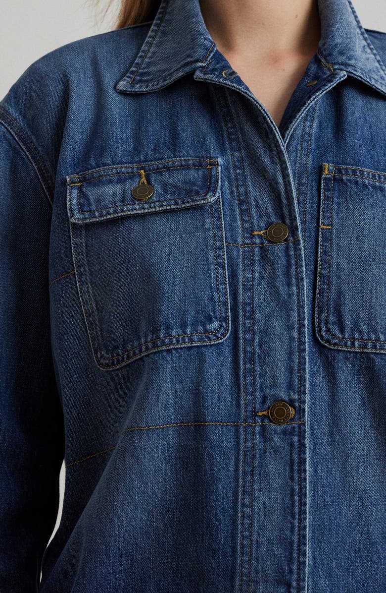 Lauren Ralph Lauren Denim Shirt Jacket, Alternate, color,