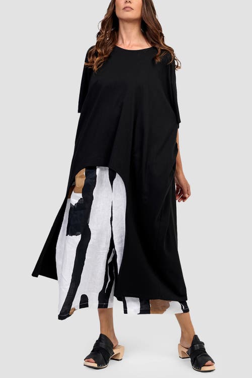 ALEMBIKA ALEMBIKA CREW NECK HIGH-LOW JERSEY TUNIC 