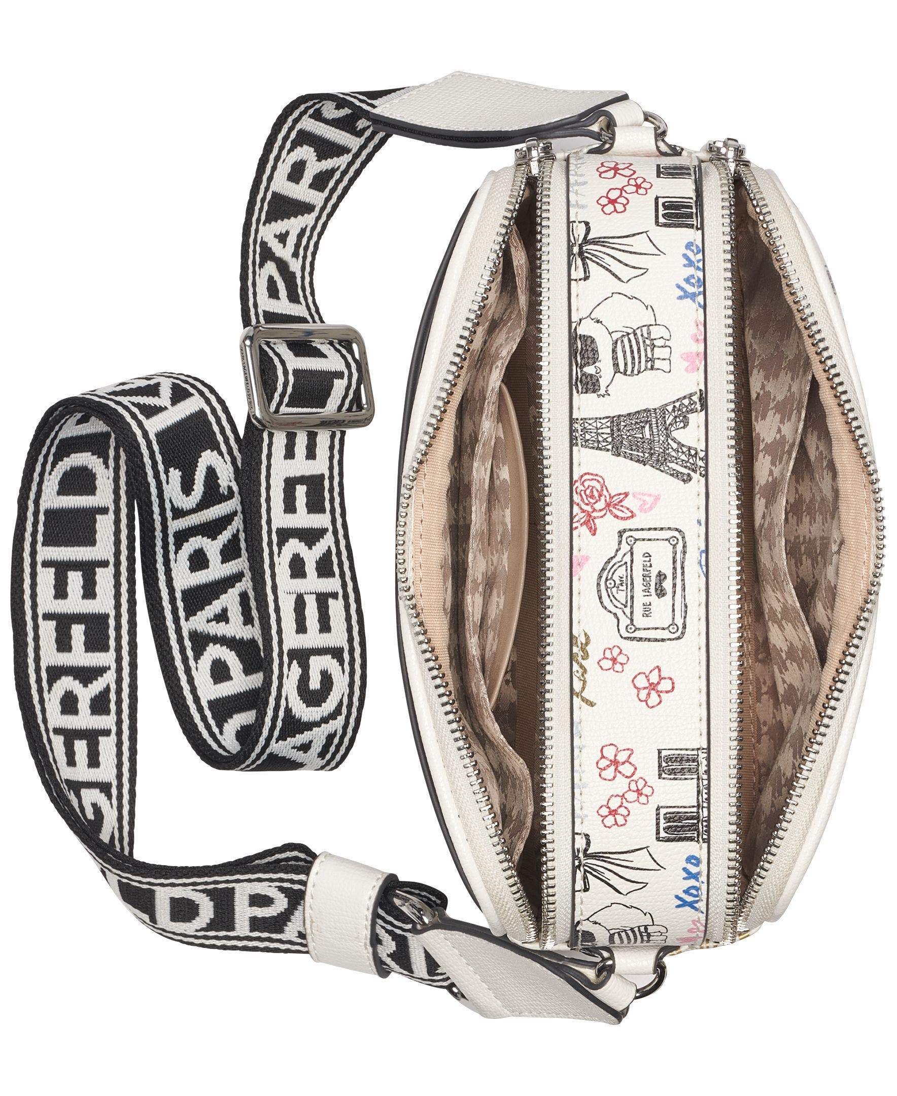 KARL LAGERFELD PARIS Maybelle Crossbody, Alternate, color, White Multi