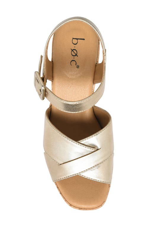 B O C By Børn Leight Platform Sandal In Champagne