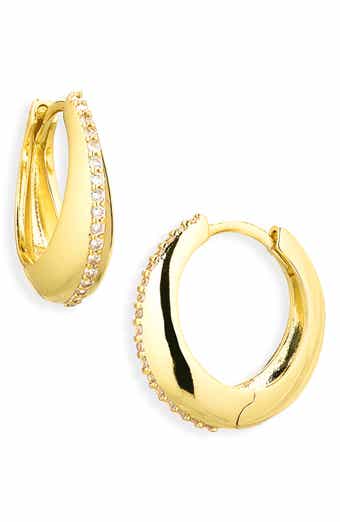 Cubic Zirconia Hoop Earrings