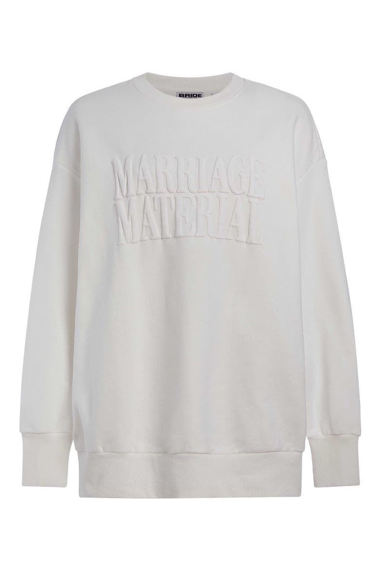 Marriage Material Collection Oversize Crewneck, Main, color, White