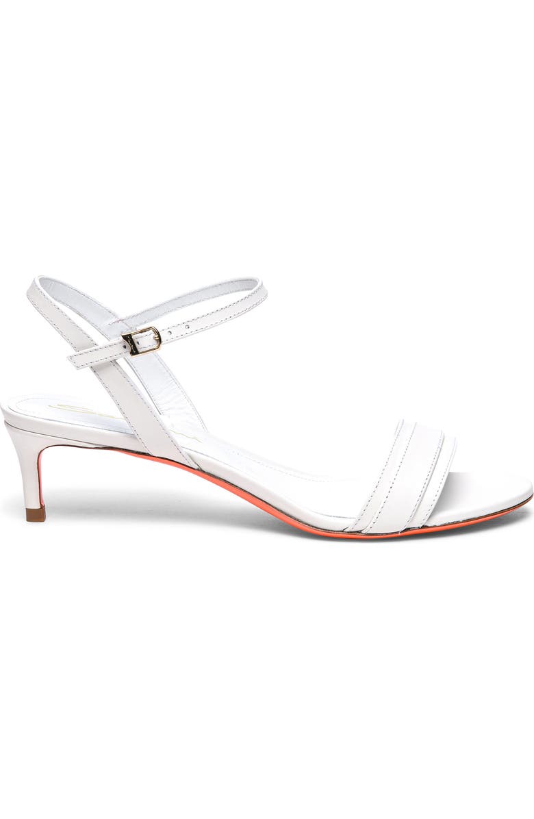 Santoni Women's mid-heel sandal, Alternate, color, White