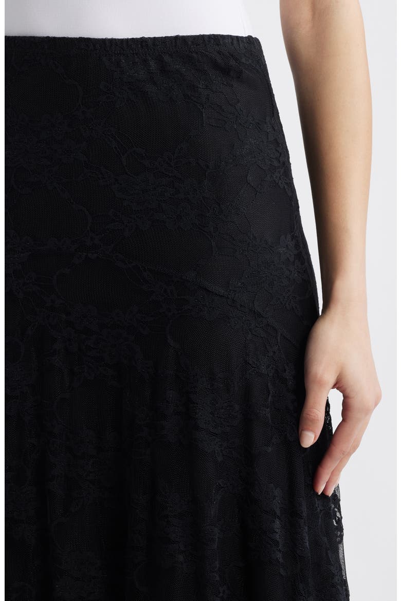 Lace Maxi Skirt, Alternate, color, BLACK