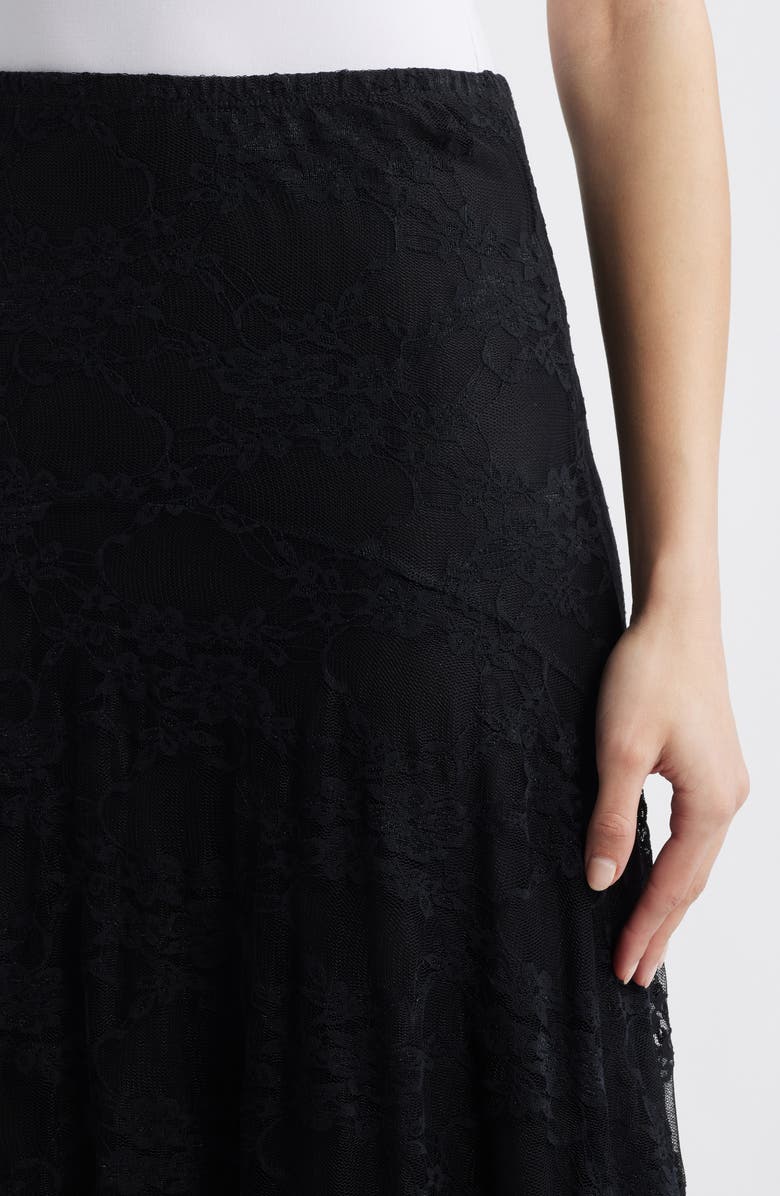 Loveappella Lace Maxi Skirt, Alternate, color, Black