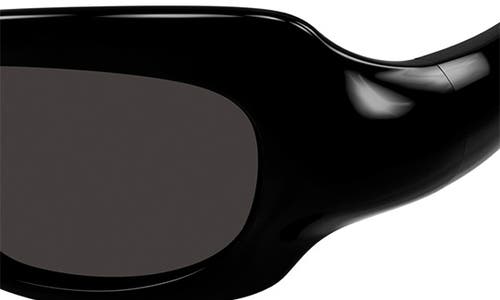 Shop Balenciaga 59mm Rectangular Sunglasses In Black