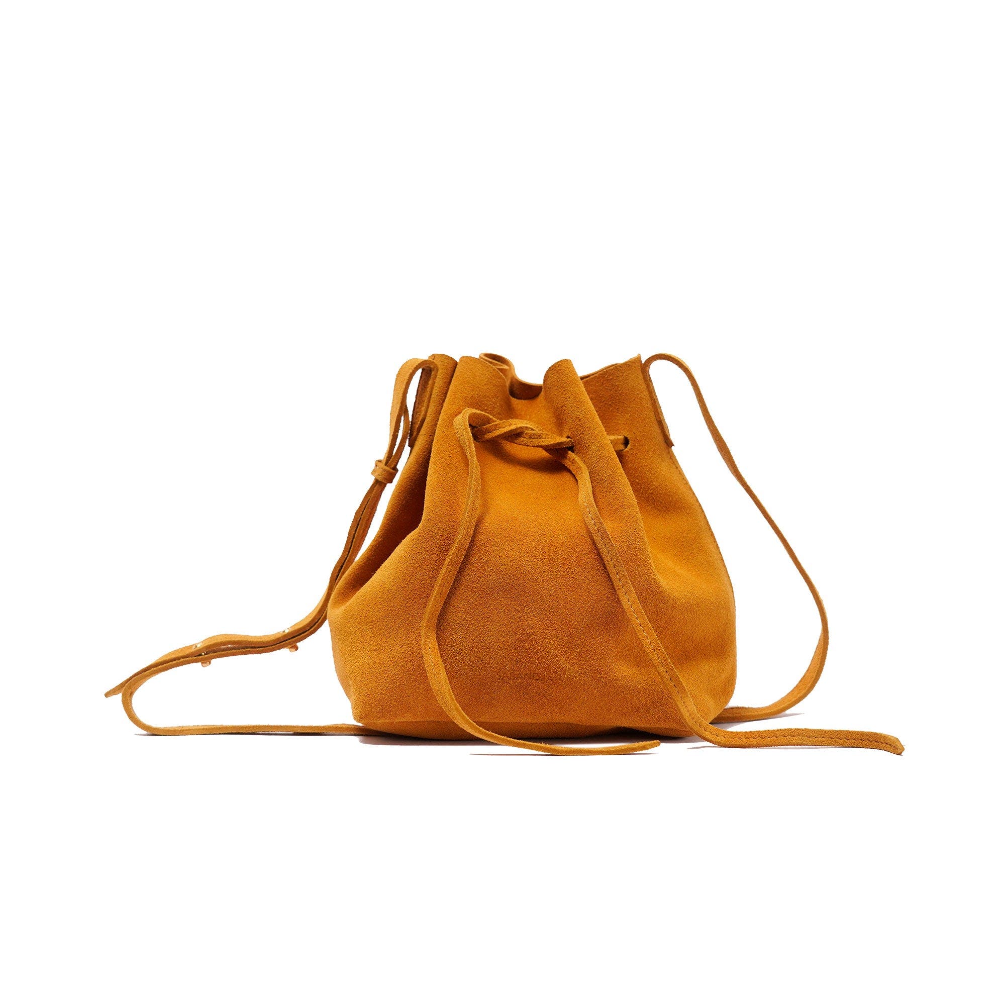 SABANDIJA Courtesy Suede Crossbody Bag in Yellow 