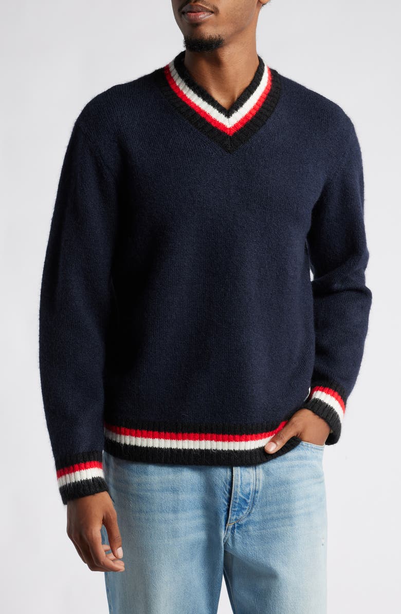 BDG Urban Outfitters Tipped V-Neck Sweater, Main, color, 