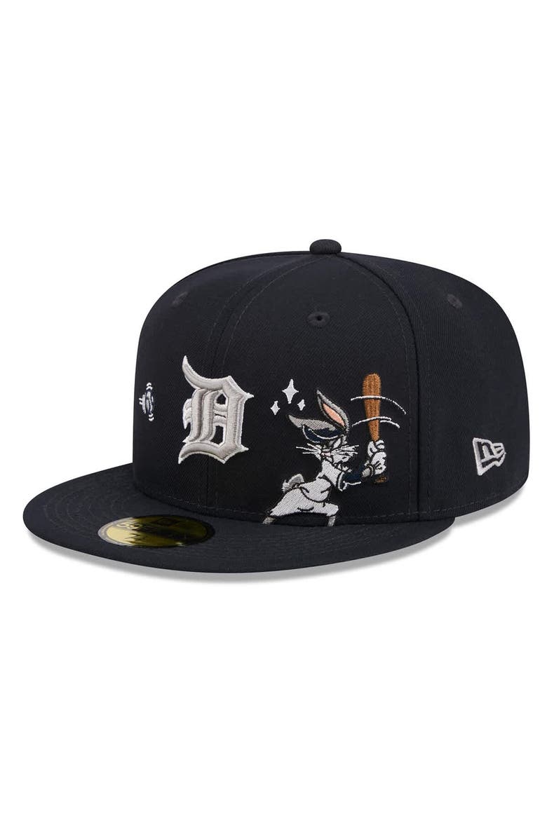 Men's New Era Navy Detroit Tigers Looney Tunes Bugs Bunny 59FIFTY Fitted Hat, Alternate, color, Navy