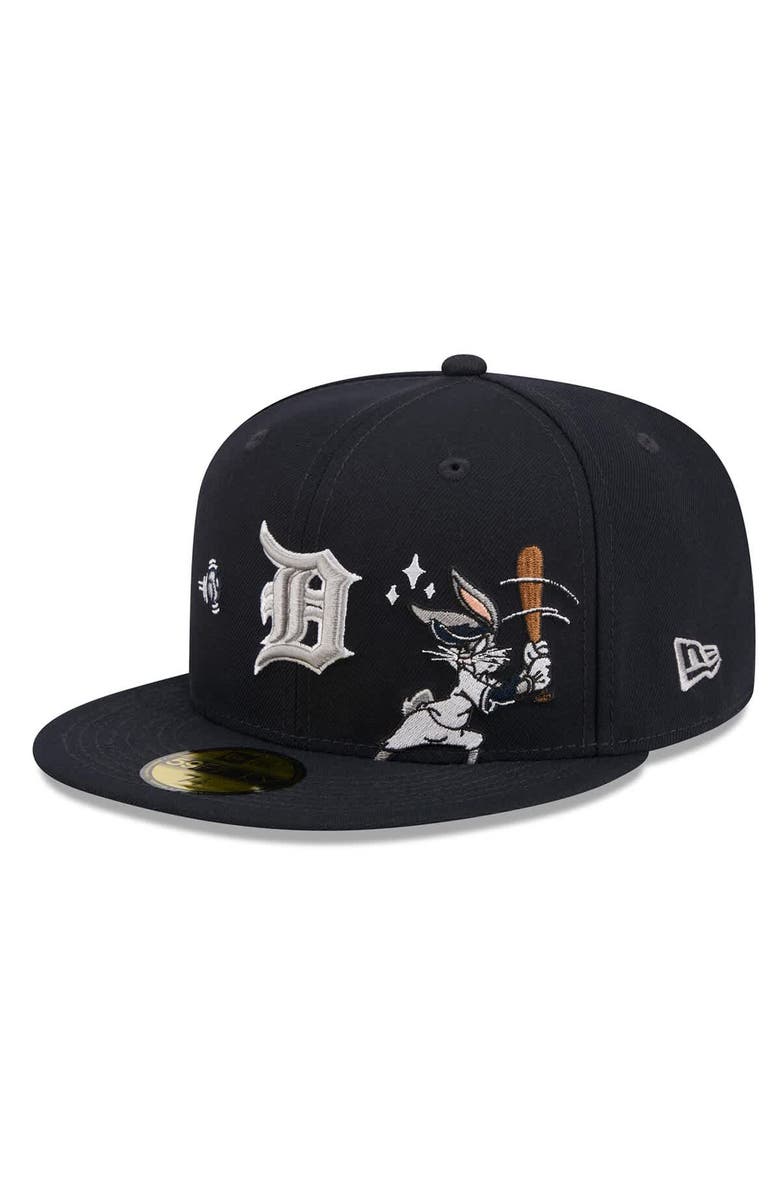 New Era Men's New Era Navy Detroit Tigers Looney Tunes Bugs Bunny 59FIFTY Fitted Hat, Alternate, color, Navy