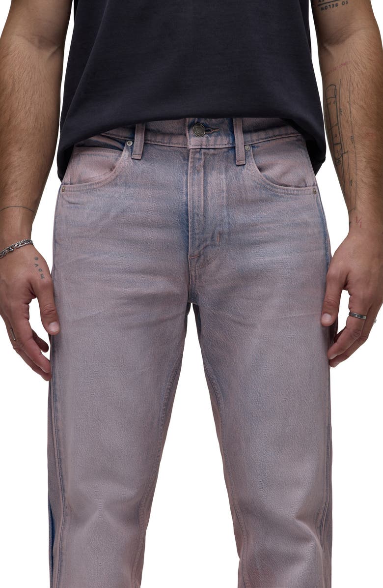 Hudson Jeans Walker Track Flare Jeans, Alternate, color, Coated Rose