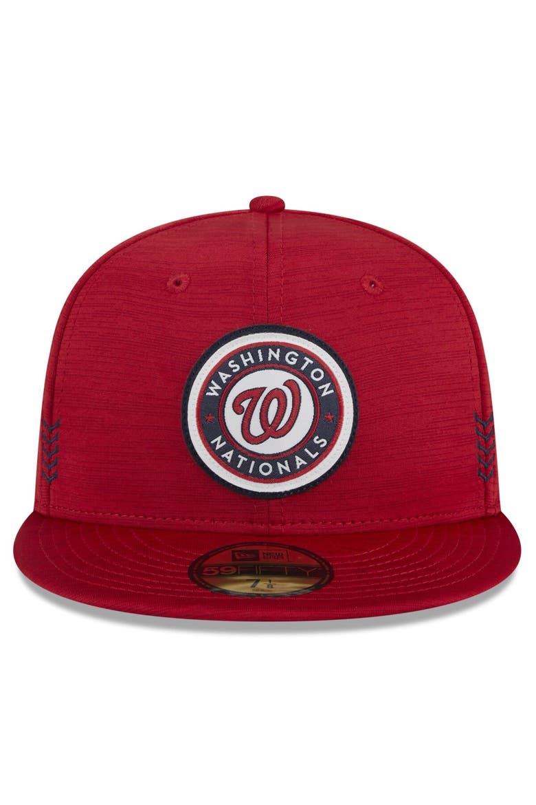 Men's New Era Red Washington Nationals 2024 Clubhouse 59FIFTY Fitted Hat, Alternate, color, Red