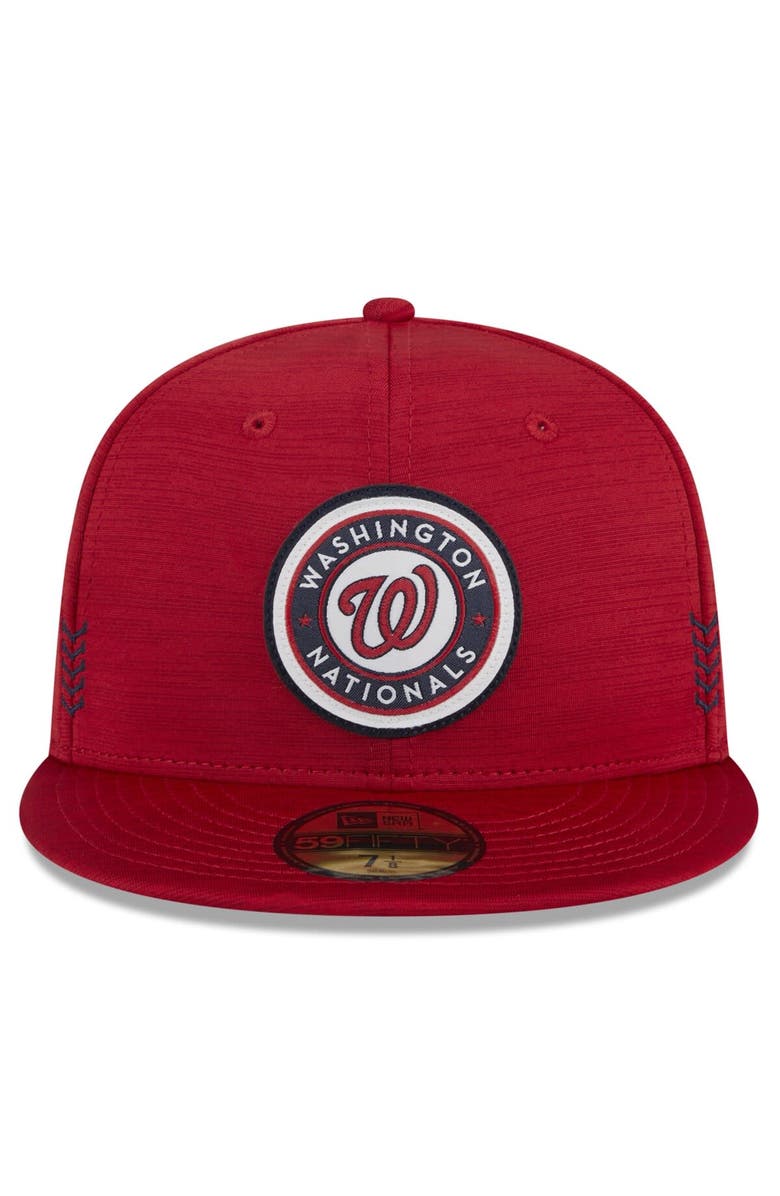 New Era Men's New Era Red Washington Nationals 2024 Clubhouse 59FIFTY Fitted Hat, Alternate, color, Red