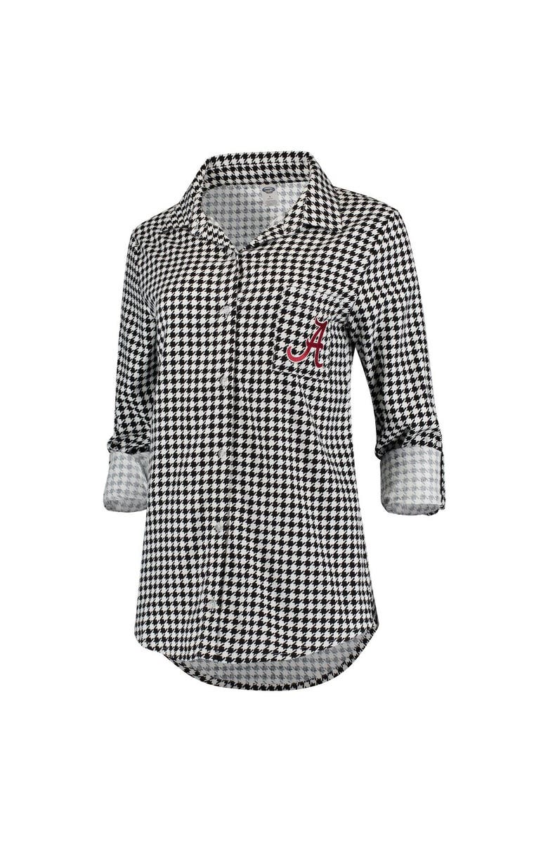 CONCEPTS SPORT Women's Concepts Sport Houndstooth Alabama Crimson Tide Forge Rayon Flannel Long Sleeve Button-Up Shirt, Alternate, color,