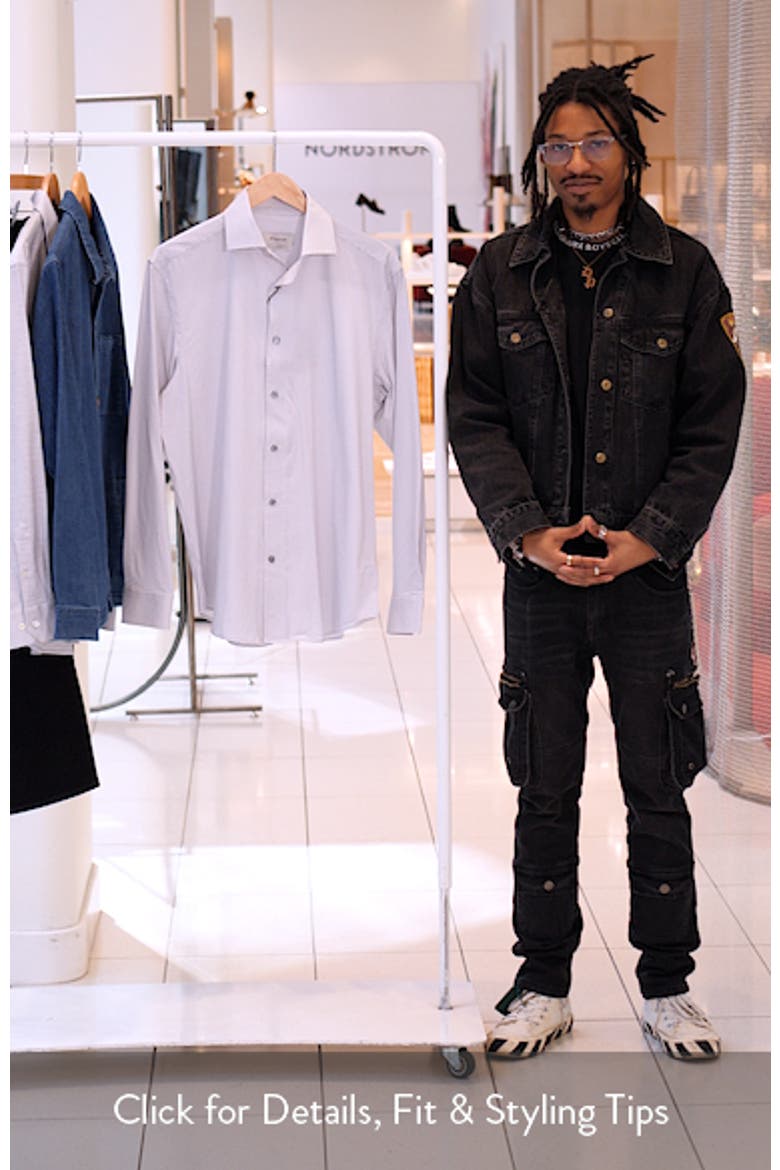Devon OoohCotton® Optical Grid Print Button-Up Shirt video