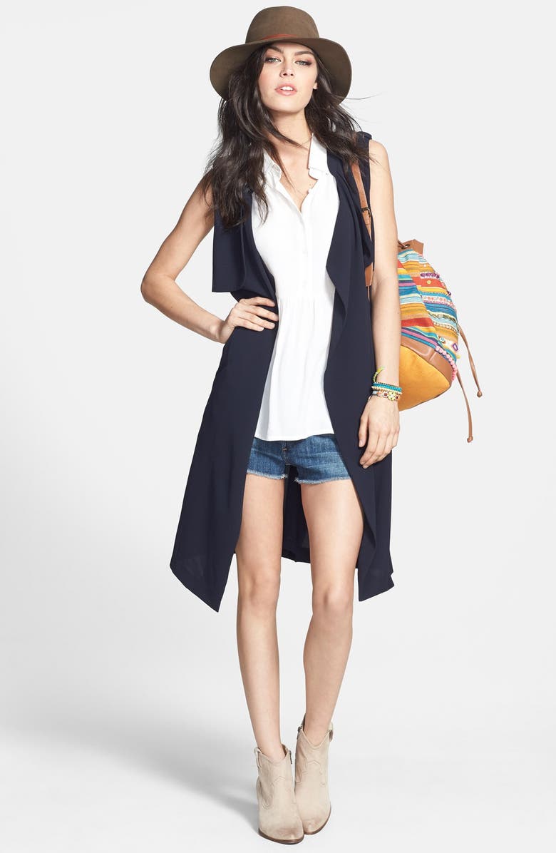 ASTR the Label ASTR Drape Front Trench Vest, Alternate, color,