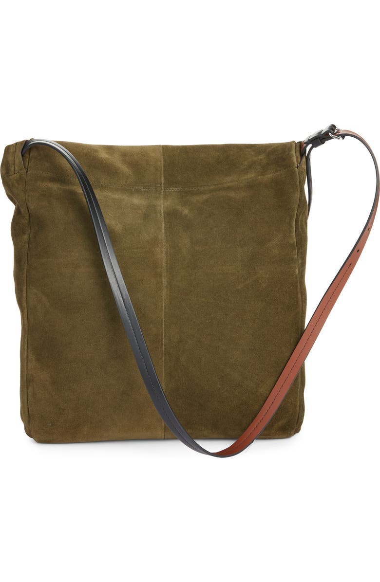 Maison Margiela Small Drawstring Suede Hobo Bag, Alternate, color,