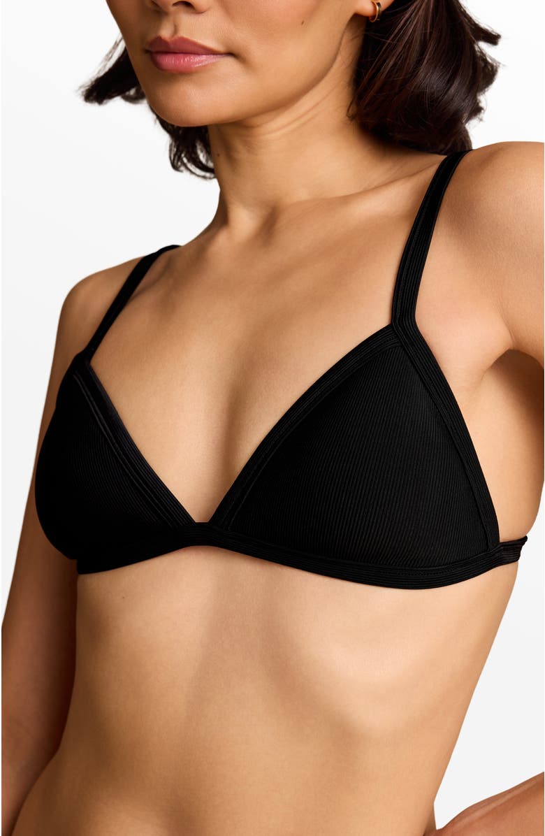 Pepper Triangle Bikini Top, Main, color, Black
