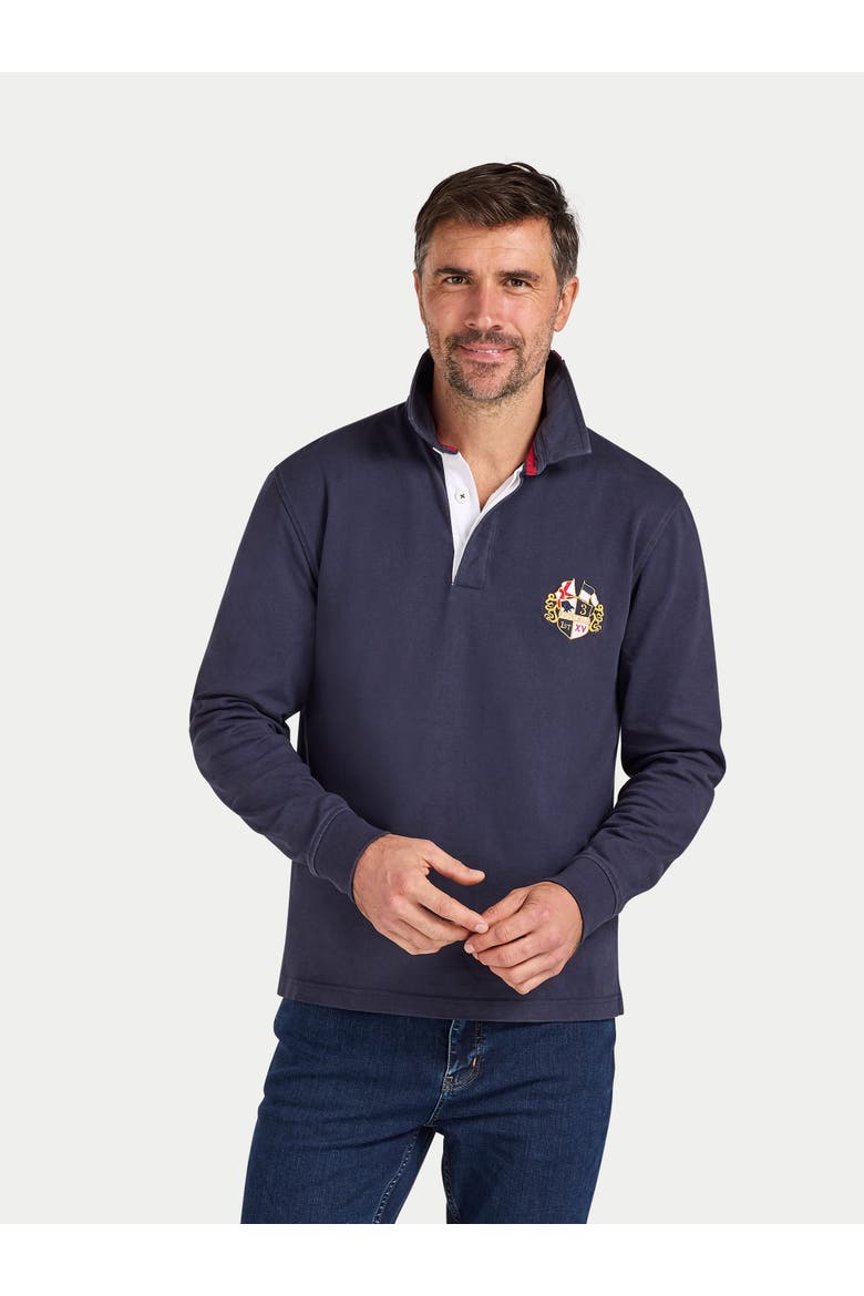 Classic Long Sleeve Rugby Shirt, Main, color, Navy