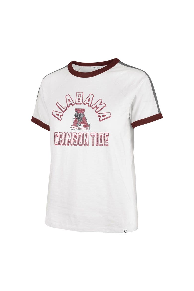 Women's '47 White Alabama Crimson Tide Sweet Heat Peyton T-Shirt, Alternate, color, White