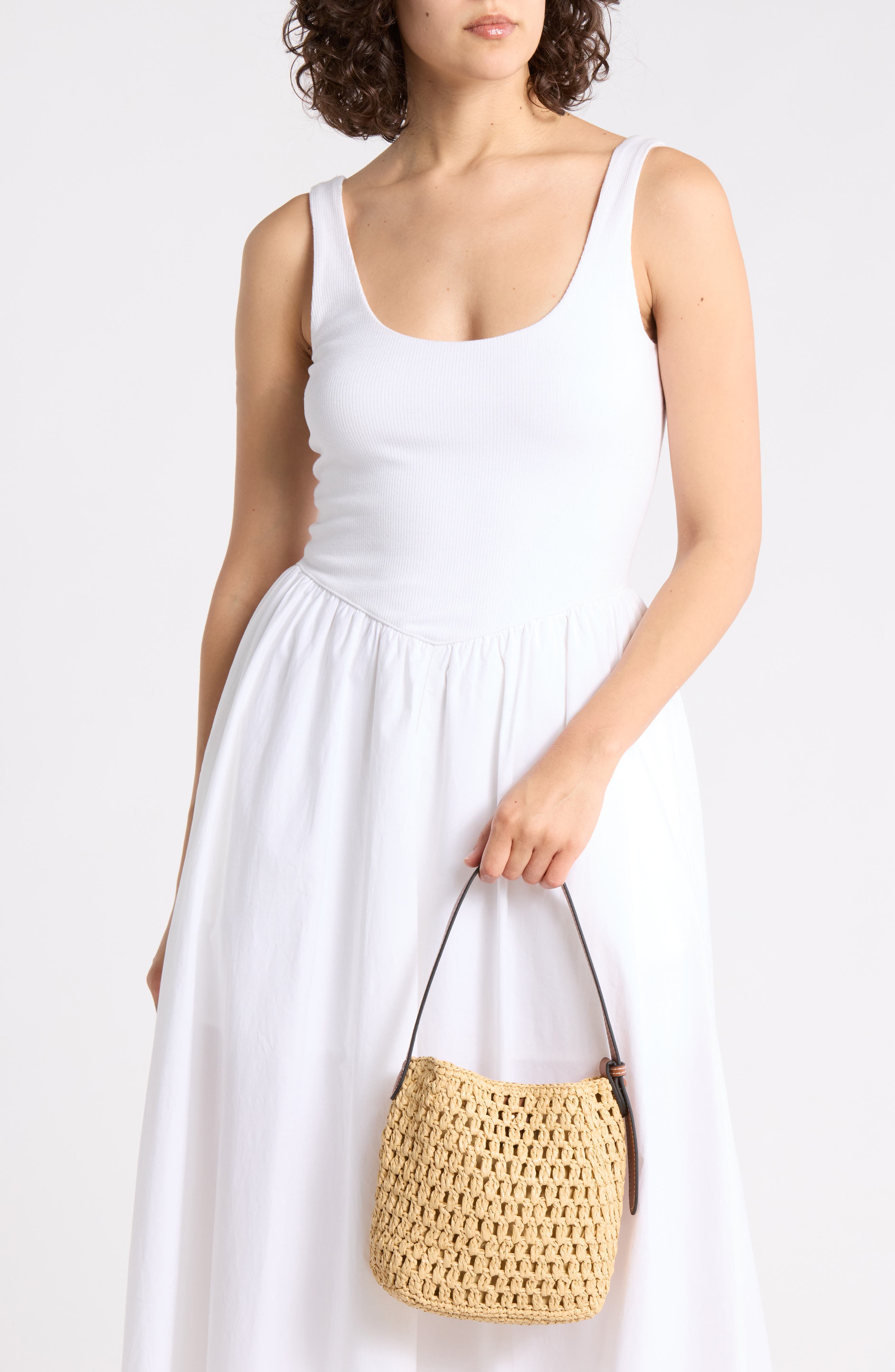 Straw Bucket Bag, Alternate, color, NATURAL TAN