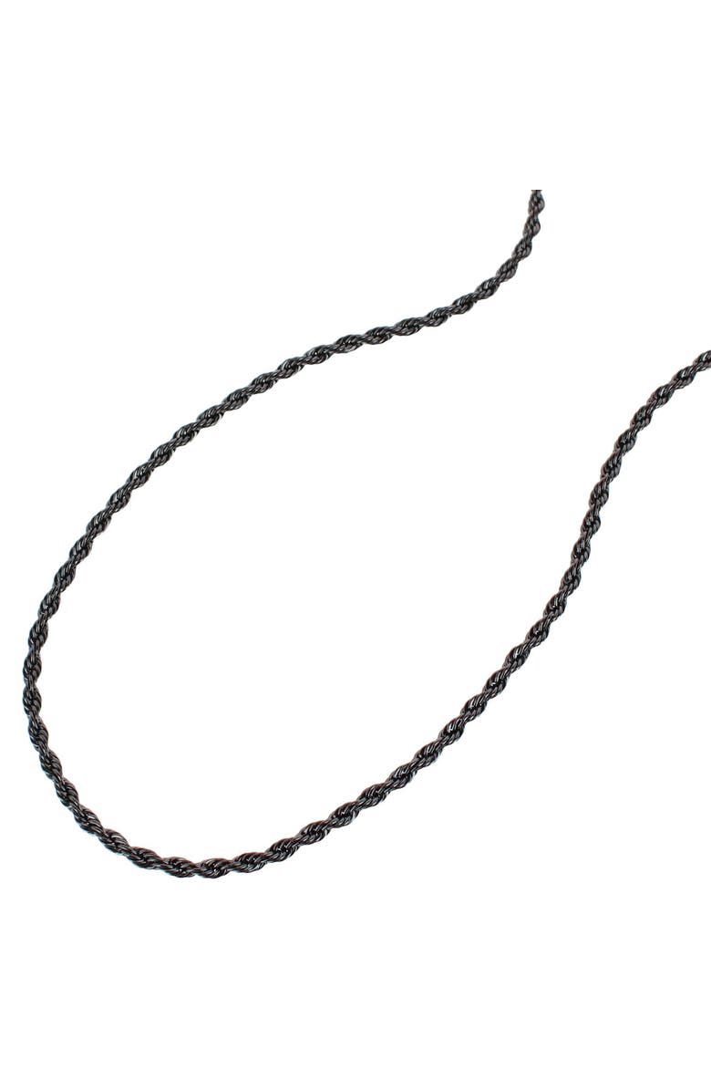 Trafalgar Barrett Braided Metal 22 Inch Long Necklace, Alternate, color, Black