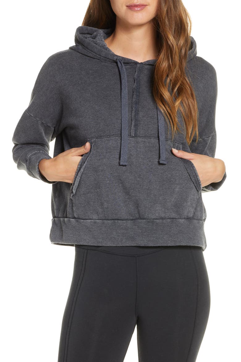 Free People FP Movement Work It Out Hoodie, Main, color, BLACK