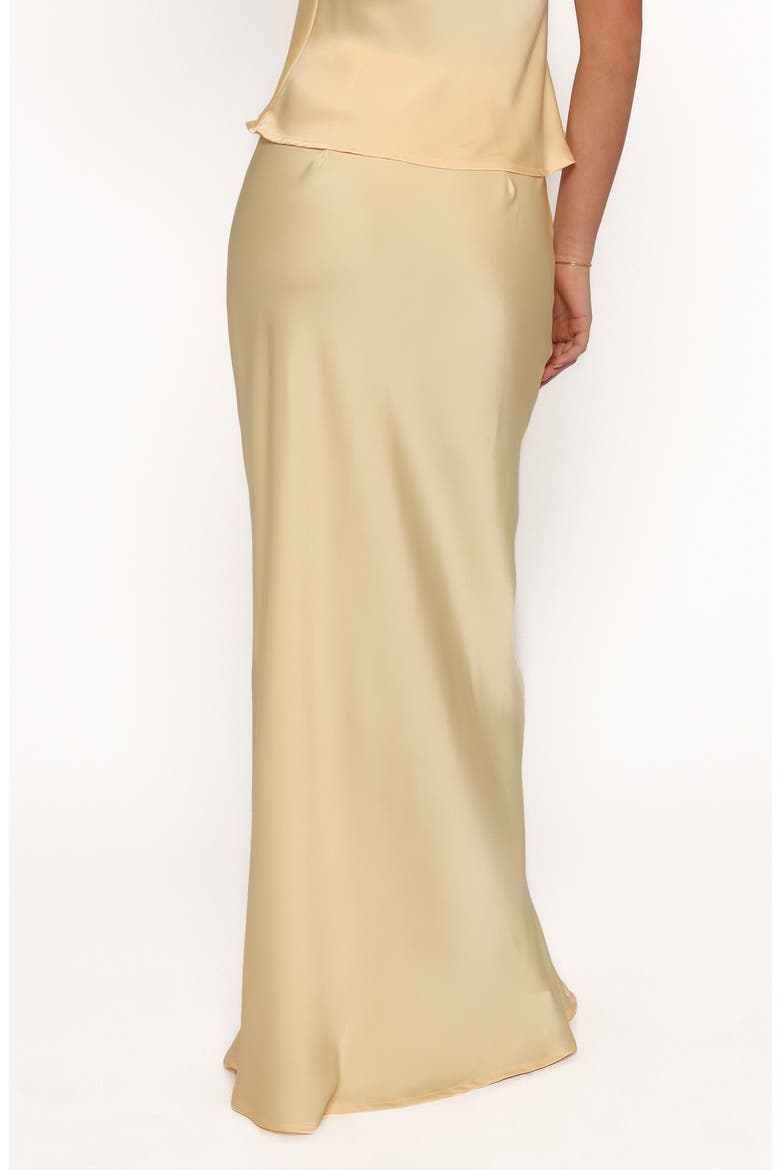 Velman Satin Maxi Skirt, Alternate, color, LEMON