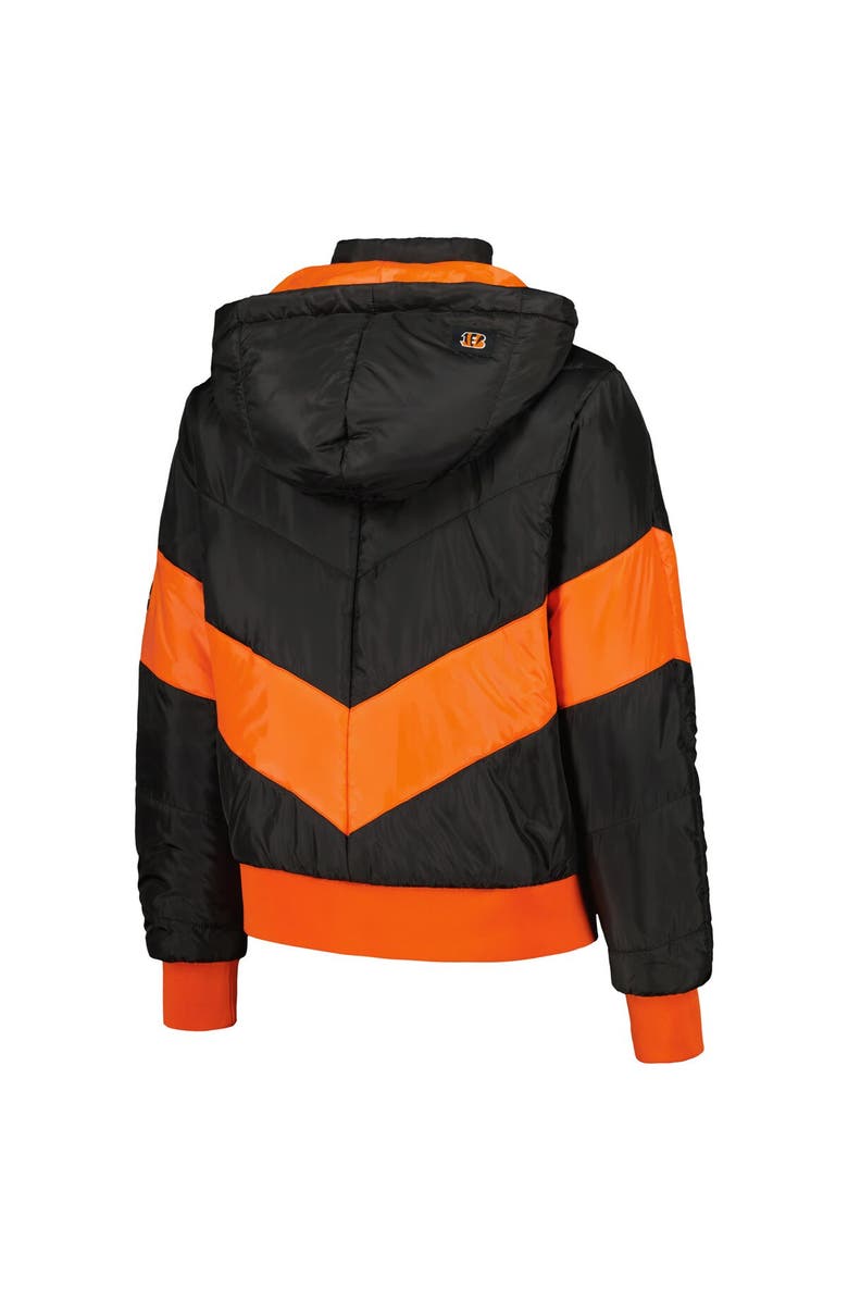 THE WILD COLLECTIVE Women's The Wild Collective  Black Cincinnati Bengals Puffer Full-Zip Hoodie, Alternate, color, Black