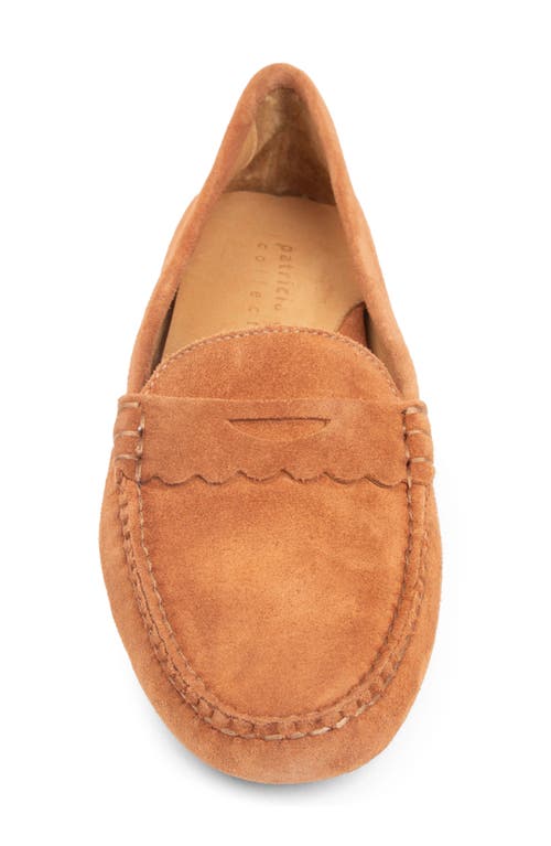 Patricia Green Janet Scalloped Driving Loafer In Brown