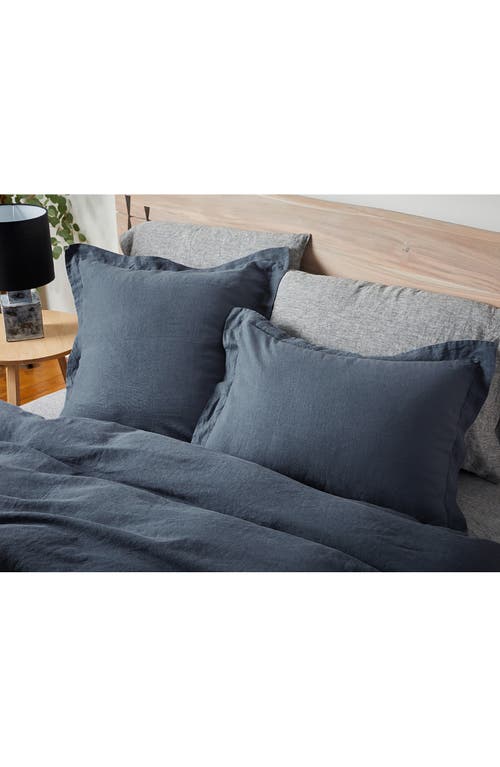 Coyuchi Relaxed Organic Linen Sham In Harbor Blue