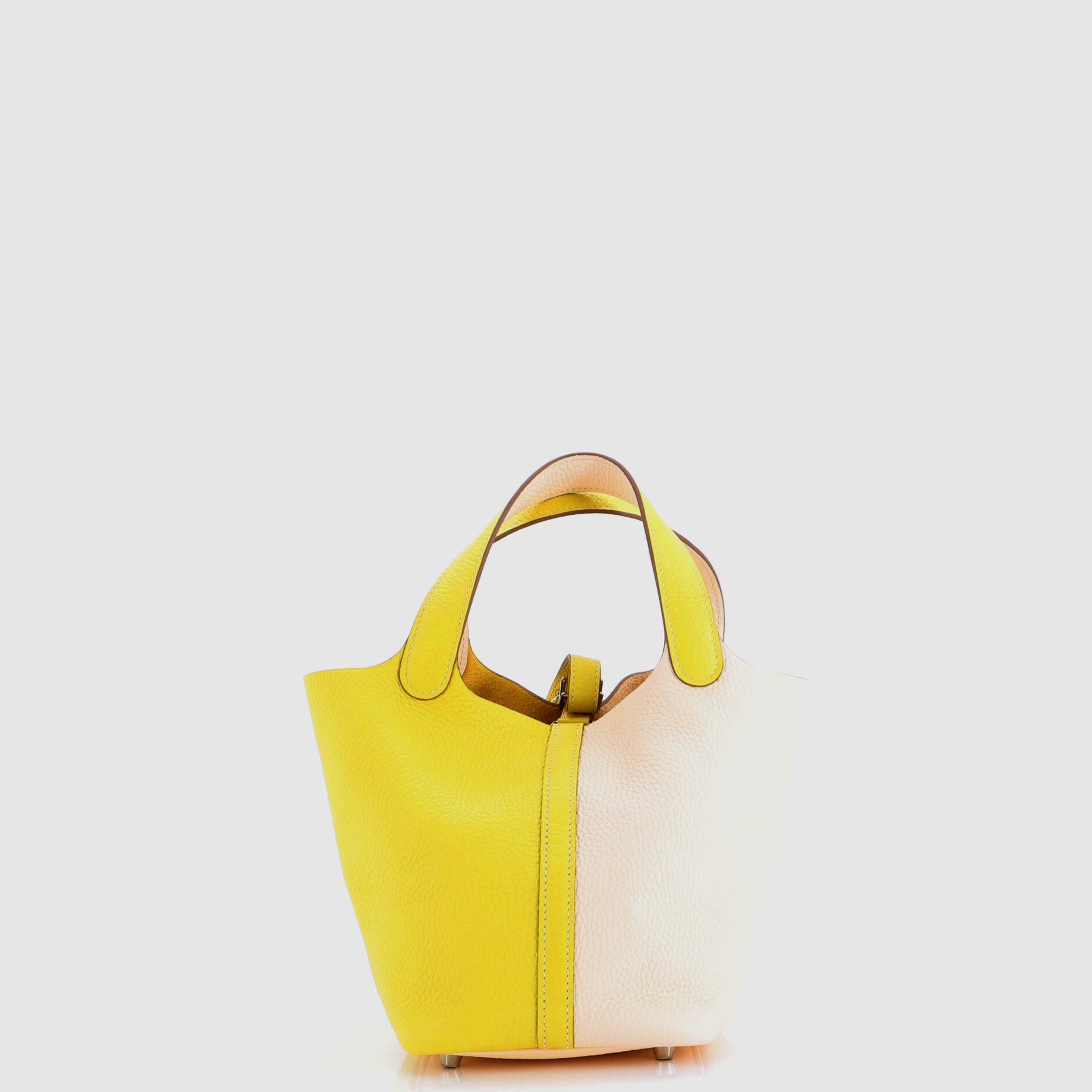 Pre-Owned Hermes Picotin Lock Bag Bicolor Clemence PM, Alternate, color, Bicolor - Lime/Nata