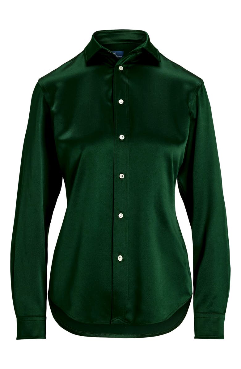 Lauren Ralph Lauren Silk Button-Up Shirt, Alternate, color, 