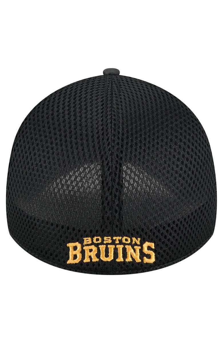 New Era Men's New Era Black Boston Bruins Active Subtle Camo 39THIRTY Flex Hat, Alternate, color, Black